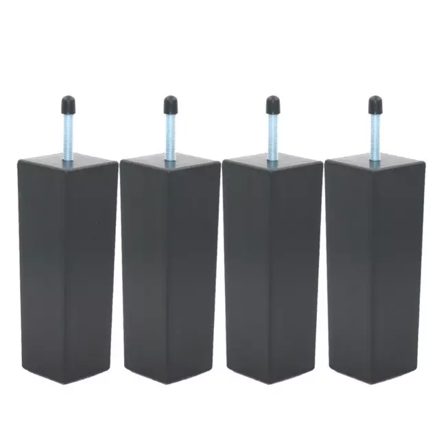 4 pezzi 15 cm nero letto alzata alzata tavolo gamba quadrata per divano divano