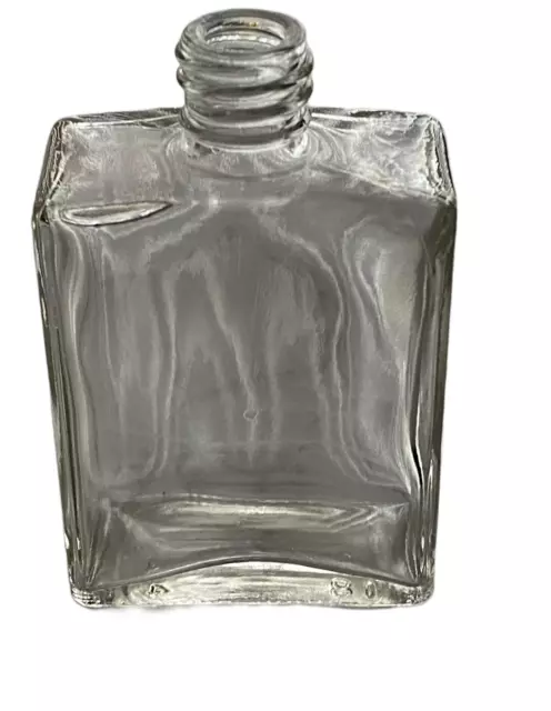 4. OZ Clear Glass Rectangle Flint Bottles, Neck Sizes 20/415