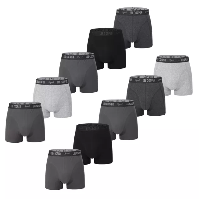 Lee Cooper 10 Pack Boxer Shorts Mens Gents Underclothes - Elasticated Waist