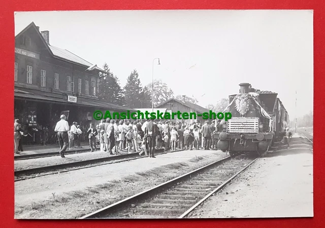 DDR Eisenbahn Foto Jubiläums Dampflok am Bahnhof Pelsdorf   ( 24188