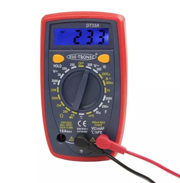 Digital Multimeter Voltmeter Spannungsprüfer Kapazität Messgerät Temperatur