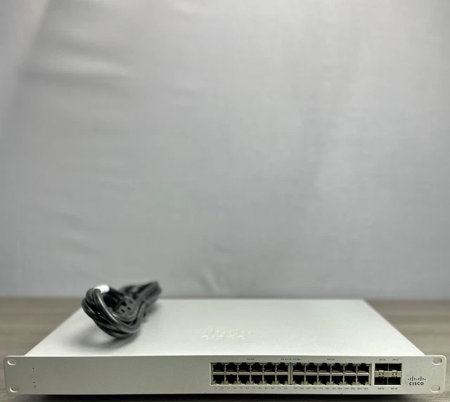 Cisco Meraki MS120-24P 24x 1GbE PoE 4x 1GbE SFP 1U Managed Switch UNCLAIMED