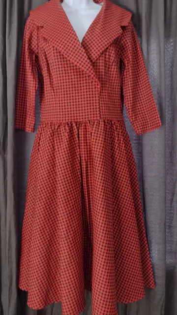 Pinup Couture Sz L Red and black checked Vintage Retro Pin Up 50s super cute!