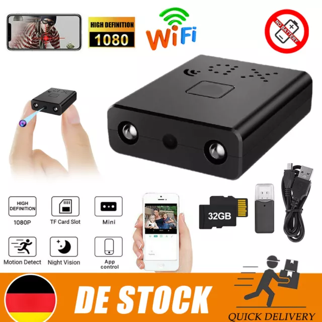 WIFI Mini Kamera Überwachungkamera Wlan Hid-den IR Camera Spycam 1080P FHD DHL