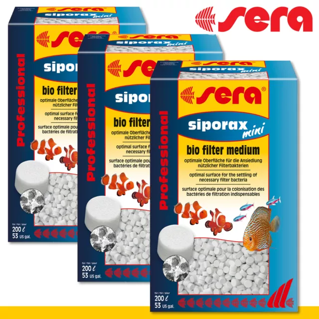 Sera 3 x 1000 ML Siporax Mini- Professional Hochleistungsfilter Plus Petit