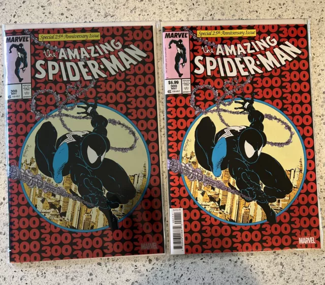 Amazing Spider-Man 300 Regular & Foil Variant 2023 Facsimile Nm Mcfarlane