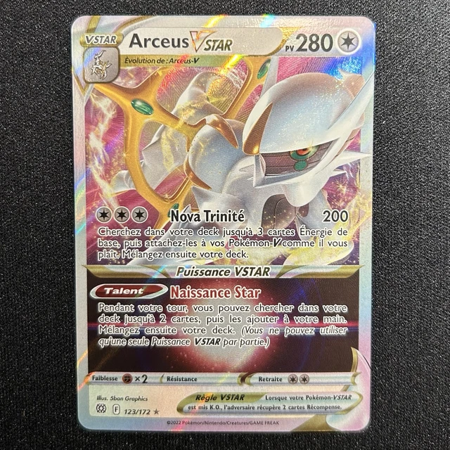 Carte Pokémon ARCEUS-VSTAR - 123/172 - PV280 - Version française Carte Pokémon ARCEUS-VSTAR - 123/172 - PV280 - Version française