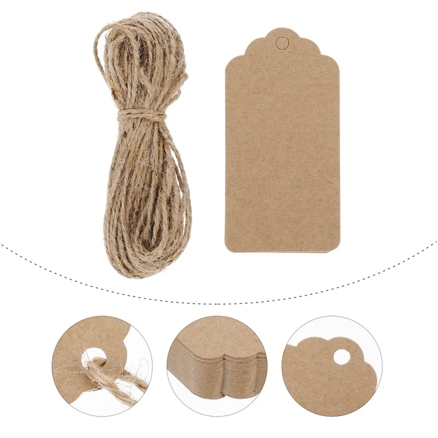 Letrero etiquetas Kraft remolque de papel Kraft con etiqueta de hilo de encuadernación papel Kraft