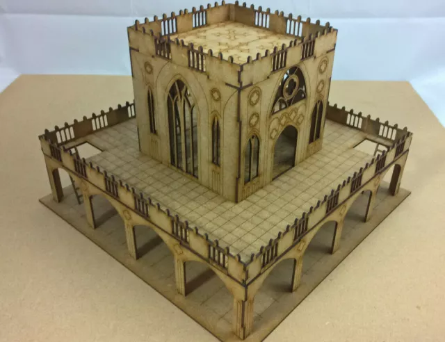 Gothic chapel buildings scenery terrain  wargames legion infinity table top 28mm