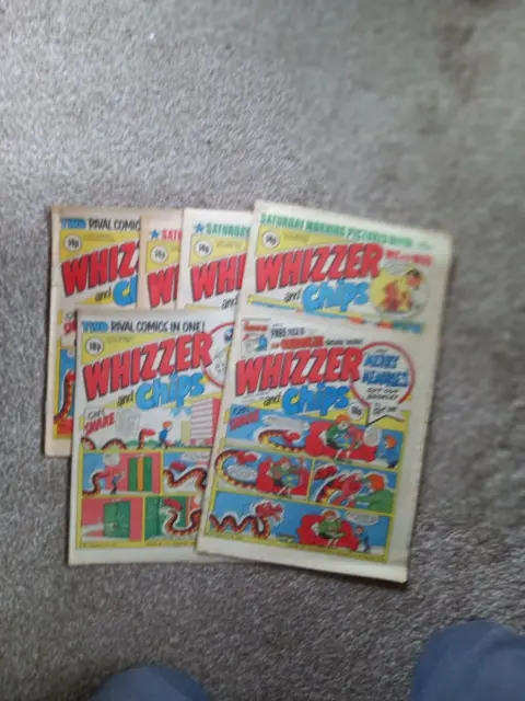 WHIZZER & CHIPS Comics from  1982 by IPC Magazines Ltd. Comic Job lot