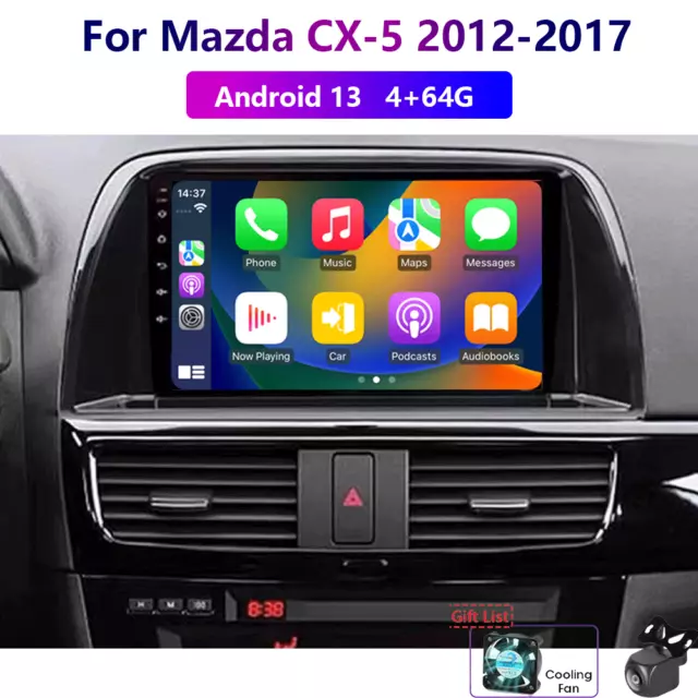 Wireless Carplay For Mazda CX-5 2012-2017 Android13 4-64GB Car Stereo Radio GPS