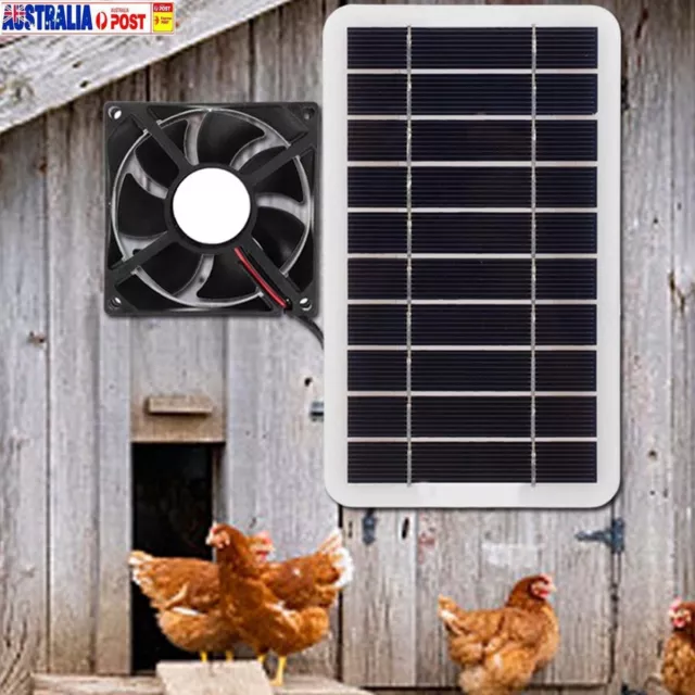 Solar Powered Panel 30W Exhaust Roof Attic Fan Air Ventilation Vent Van For Pet