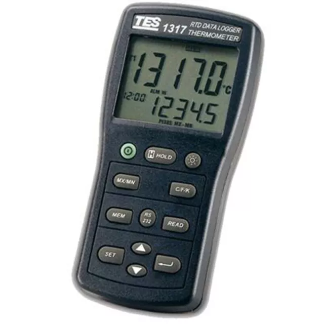 TES-1317 Digital RTD (Resistance Temperature Detector) Thermometer mit Sonde