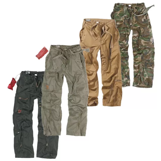 SURPLUS INFANTRY CARGO TROUSERS Mens Army Military Style Combat Cargo Work Loose