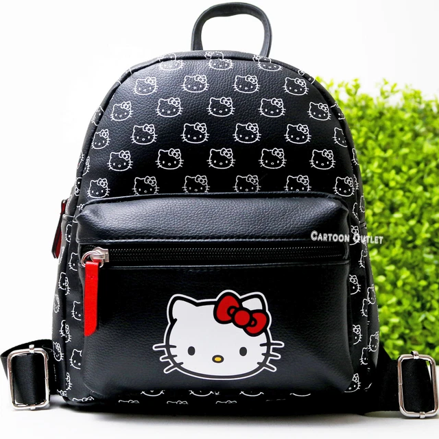 HELLO KITTY FAUX Leather Sanrio Backpack Purse Carry All Travel Bag