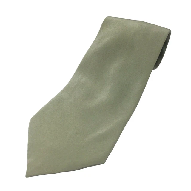 Harve Benard Holtzman Men's Necktie Solid 100% Silk Tie Pale Green