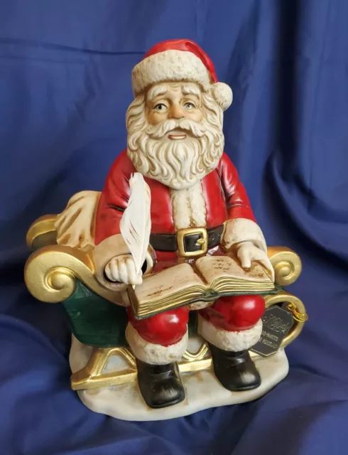 Melody in Motion Musical Santa Claus 1986 Ceramic "Santa Claus Is Coming To Town