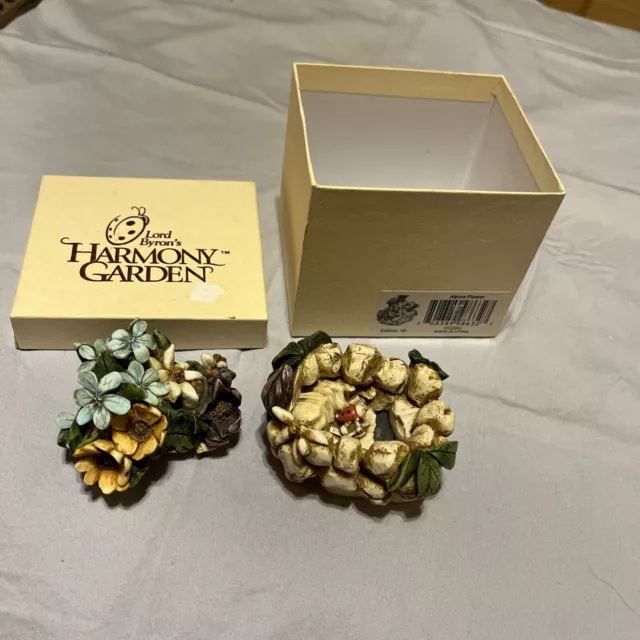 Harmony Kingdom Alpine Flower Harmony Garden Trinket Box Signed Retired NIB