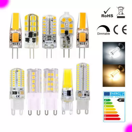 Lampe G4 12V G9 220V LED 3W 5W 6W 8W 10W Dimmable COB Ampoule Remplacer Halogène