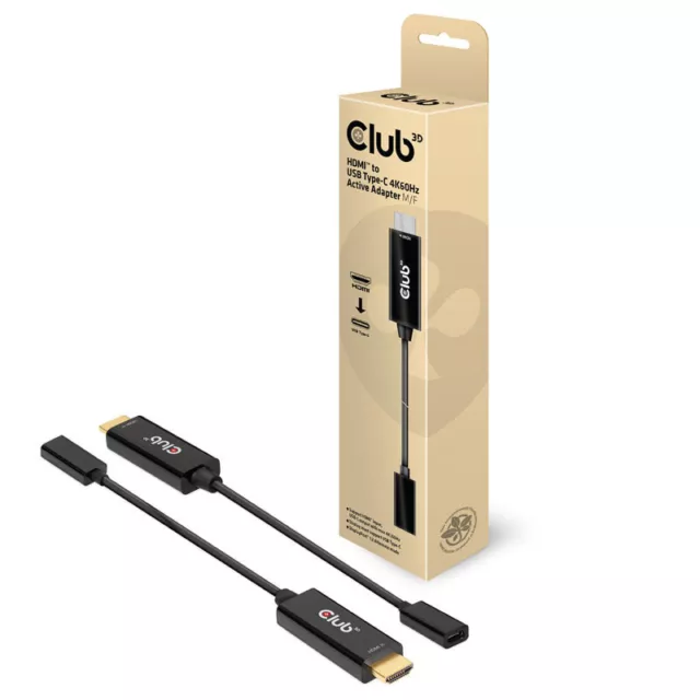 Club 3D HDMI 2.0 auf USB Typ-C, 4K60Hz, aktiver Adapter