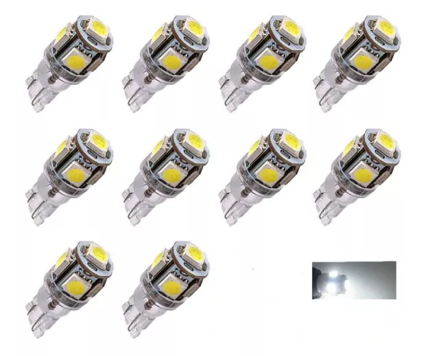 Ampoules W5W T10 24V LED Canbus 5 SMD Blanc 6000K pour camions 4x4 bateaux