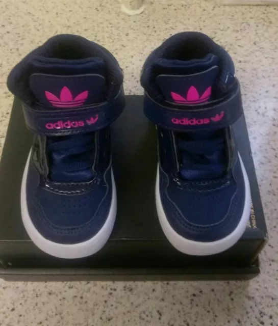 ADIDAS NEW BLUE High Top Trainers Infabt Size UK 3 20.00