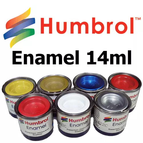 HUMBROL Enamel Model Paints 14ml tins over 100 colours Matt, Satin, Metallic