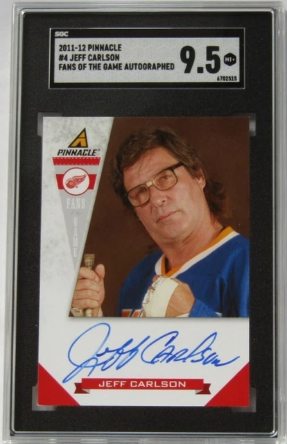 2011-12 Pinnicle #4 Jeff Carlson--Fans Of The Game Autographed-SGC-9.5-Slapshot