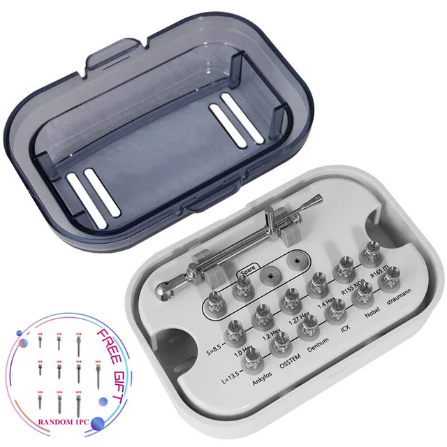 Dental Implant Abutment Torque Wrench Ratchet 14 Drivers Universal Kit