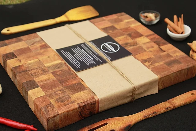 Billot En Polyéthylène Haute Densité HENDI 500x400x50mm Blanc - Bloc De Boucher Solide Sans Piètement Pour Viande Fromage Poisson