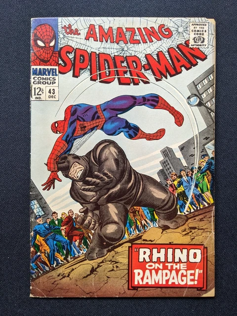 AMAZING SPIDER-MAN 43 🔑 1st Full Mary Jane Marvel 1966 SILVER AGE 🔑