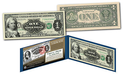 1886 Martha Washington One-Dollar Silver Certificate designed on modern $1 bill 2