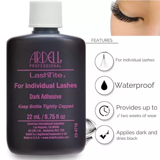 Ardell Professional Lashtite für einzelne Wimpern dunkler Kleber 22ml/0,75 fl