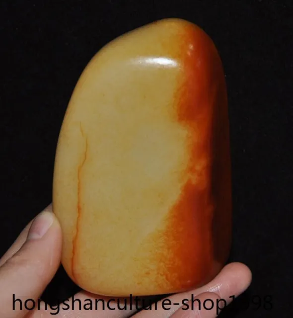 3.4'' Chinese top-level hetian jade Nephrite rough Seed material statue