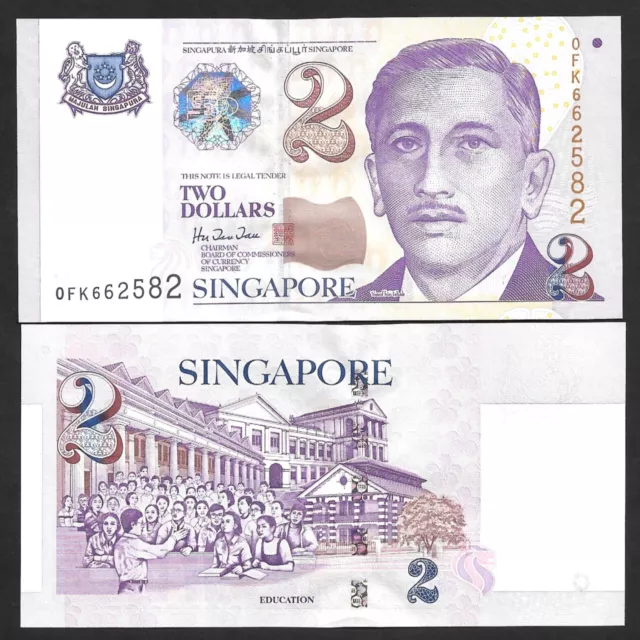 Singapore 2 Dollars 1999 P 38 UNC