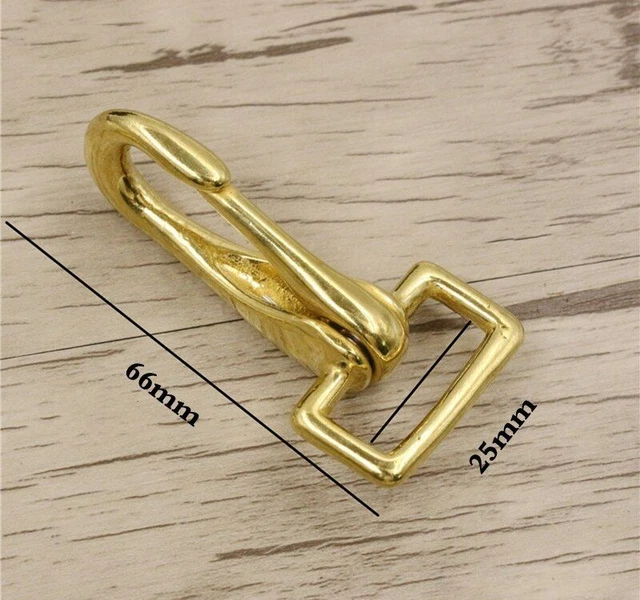 Halter Snap Hook Buckle Solid Brass Bag Clasp Keychain Leathercraft Accessories