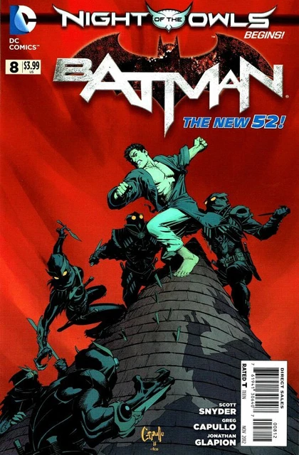 Batman #8 2nd Print red VARIANT DC Comics New 52 Night of the Owls Scott Snyder