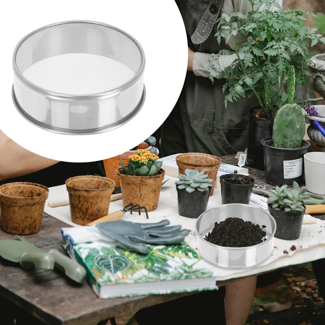 Runder Bodensieb Edelstahl Mesh-Mesh-Bildschirm Homesieb-Garten-Boden-Sift