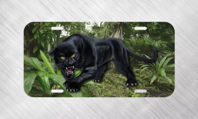 New Black Panther Jungle Big Cat Tropical License Plate Auto Car Tag FREE SHIP