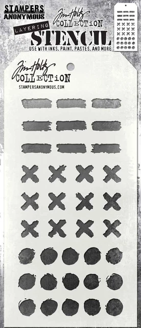 Plantilla en capas Tim Holtz 4.125""X8.5"" marcas THS160