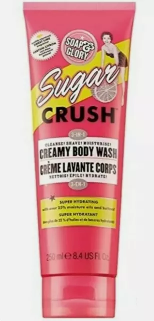 3x Soap & Glory 3in1  Sugar Crush Creamy Body Wash 250ml