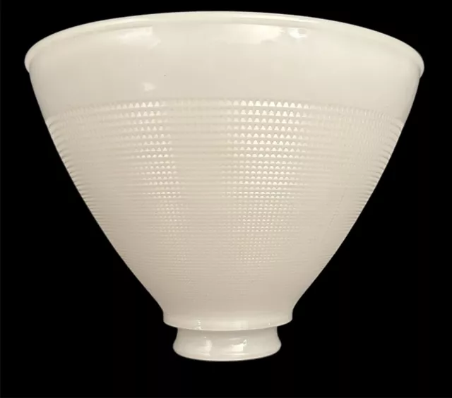 Vintage White Waffle Milk Glass Floor Lamp Torchiere Light Shade Diffuser 8"