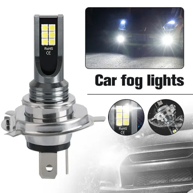 2x H4 HB2 Cree LED 12-3030SMD Fog Driving DRL Xenon White Light Bulbs 6500K