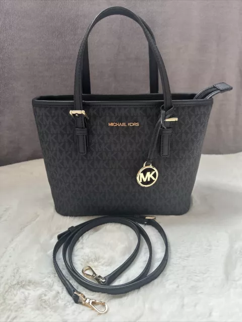 Michael Kors Jet Set Travel Logo XS Carryall Shoulder Crossbody Bag