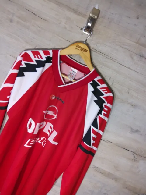 Erima Long Sleeve Red  Semi Pro Opel Vtg Mens Football Shirt Jersey SRA 2