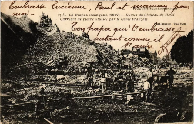 CPA AK Militaire - Ruines du Chateau du Ham (697245)