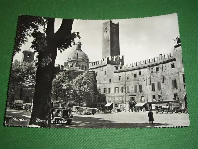 Cartolina Mantova - Piazza Sordello 1957
