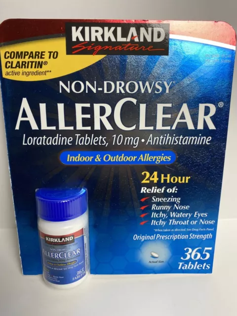 Kirkland Signature AllerClear Non-Drowsy Allergy Loratadine 10 mg 365 tablets