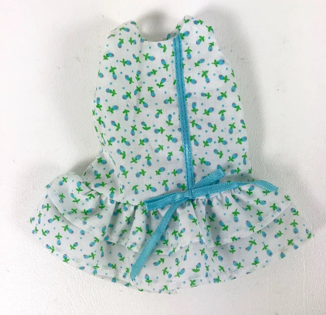 Leeann Doll Original Dress by  Denis Bastien Sleeveless Blue Floral