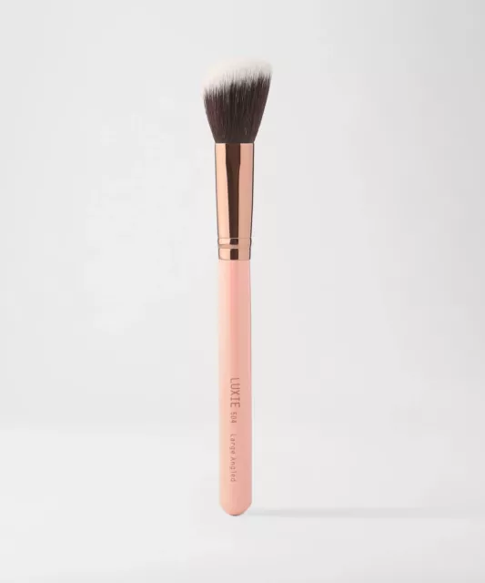 Luxie Pinceau visage Rose Gold 504  Large Angled Brush Maquillage Luxe Vegan